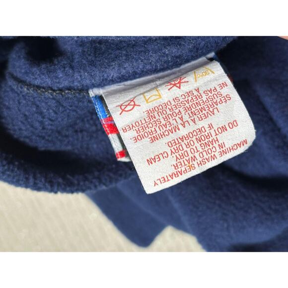 Vintage Northern Lifestyles Jacket Mens Large Blue Boat Nautical Fleece Zip 90s - Picture 5 of 8